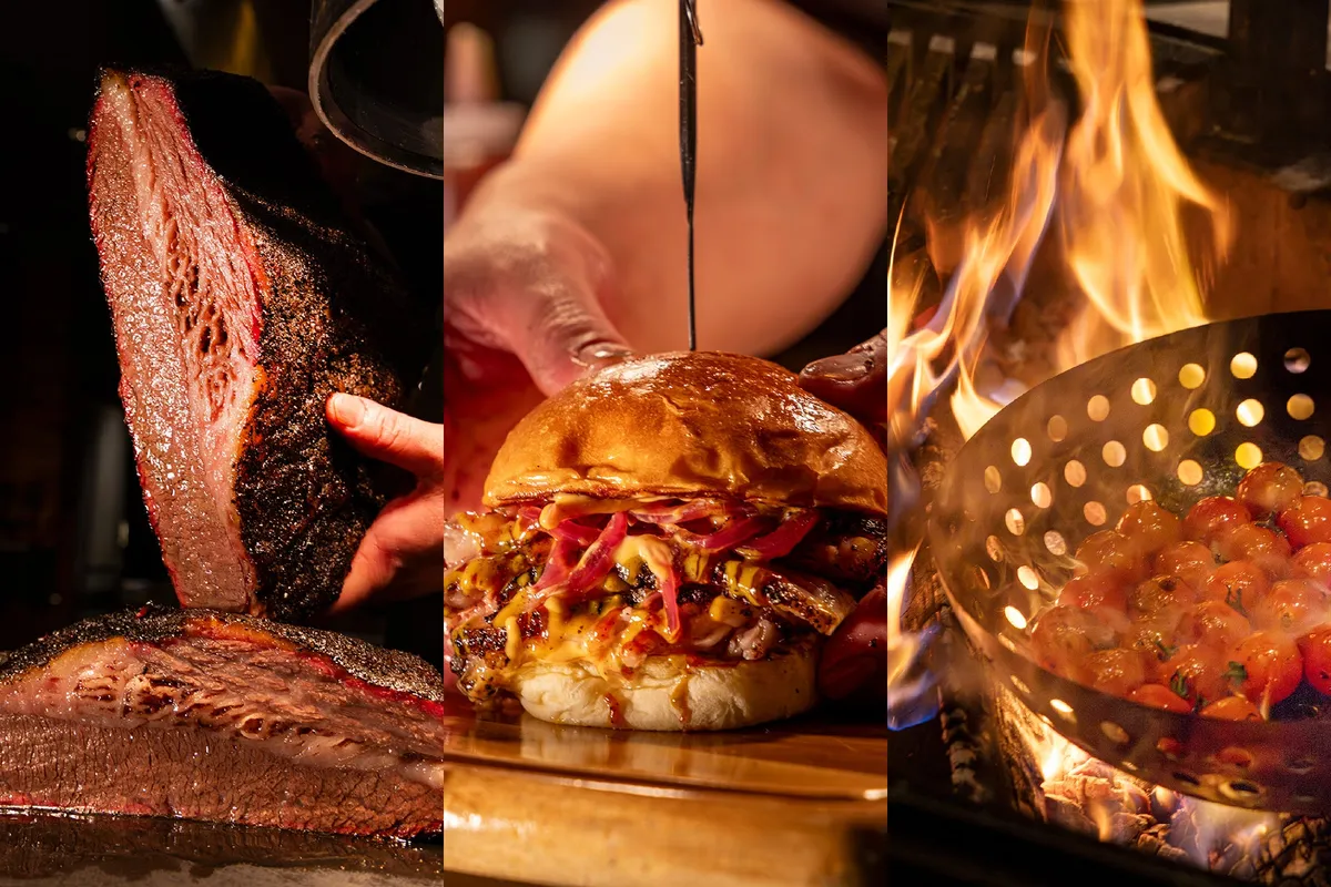 スモークハウスブランチの料理が並んだテーブル全景