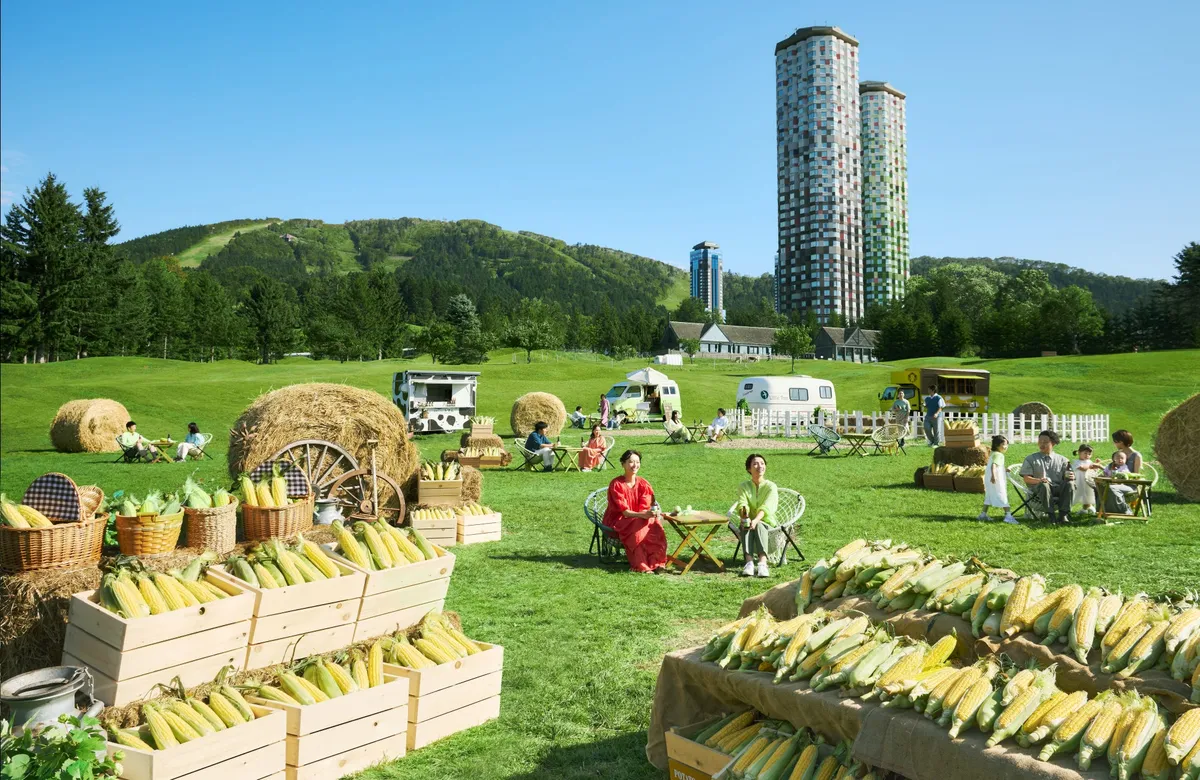 広大なファームエリアで開催されるフェスの全景