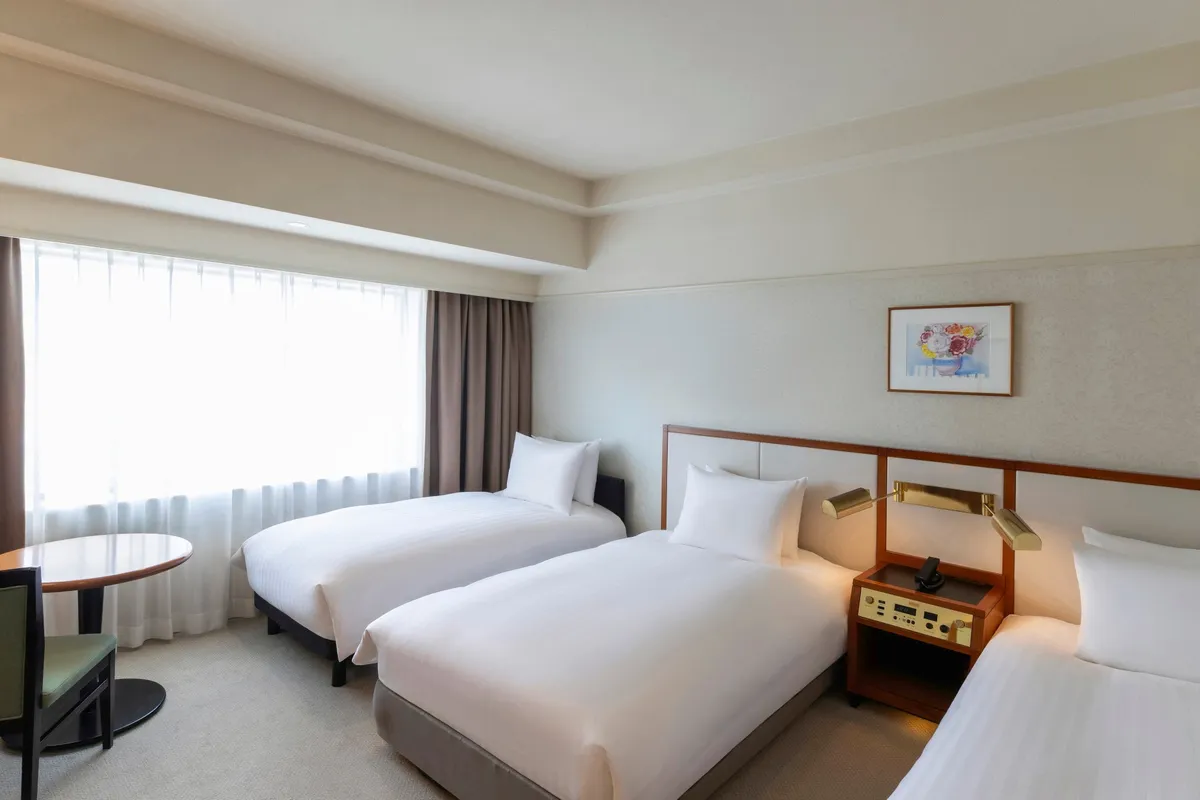 3名での宿泊でもゆとりある空間を確保したクラシックトリプル