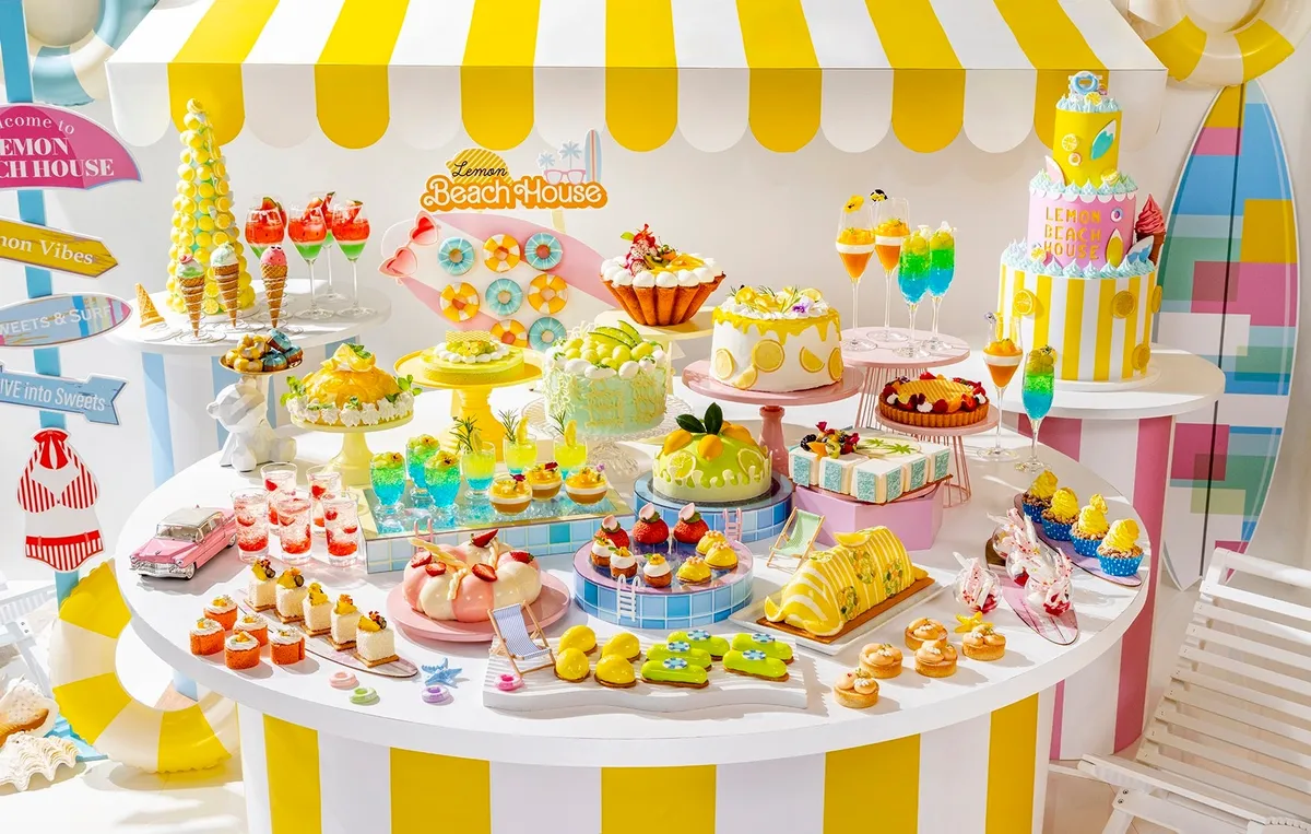 レモンビーチハウスのビュッフェ台全景