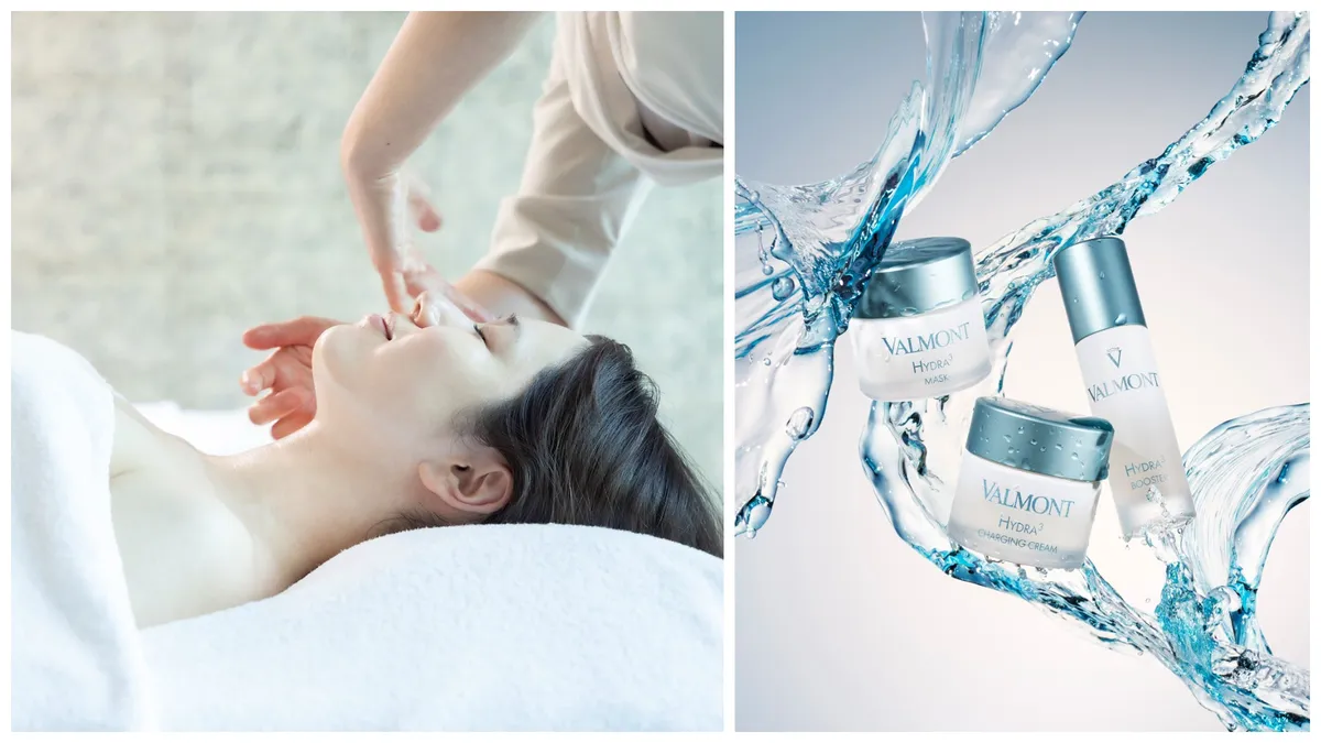 ヴァルモンのトリートメント風景と新保湿ラインの商品画像