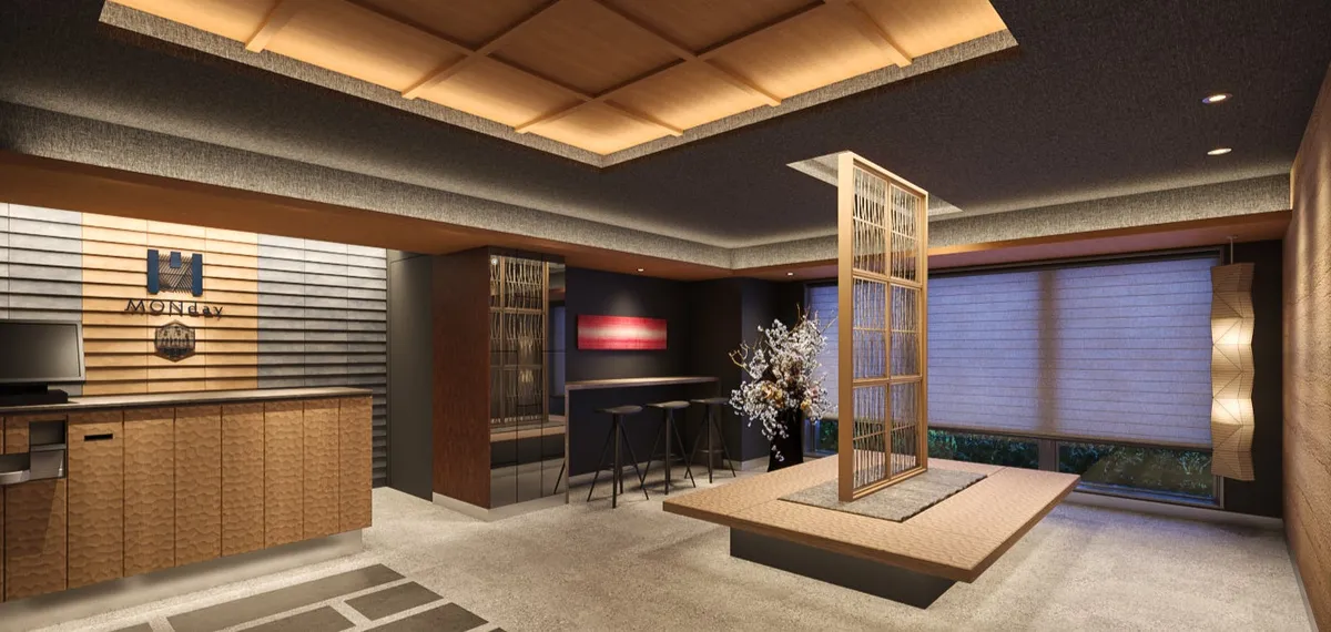 和モダンなフロントロビー