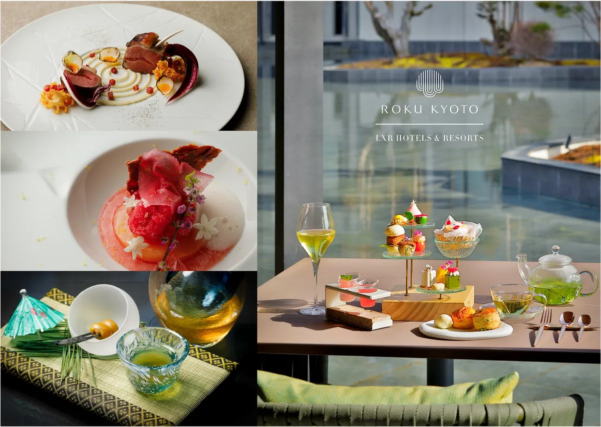 水辺を望むテラスでのティータイム