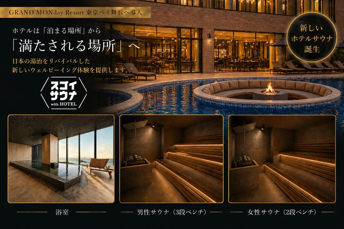 GRAND MONday Resort 東京ベイ舞浜のサウナとプール、浴室のイメージ