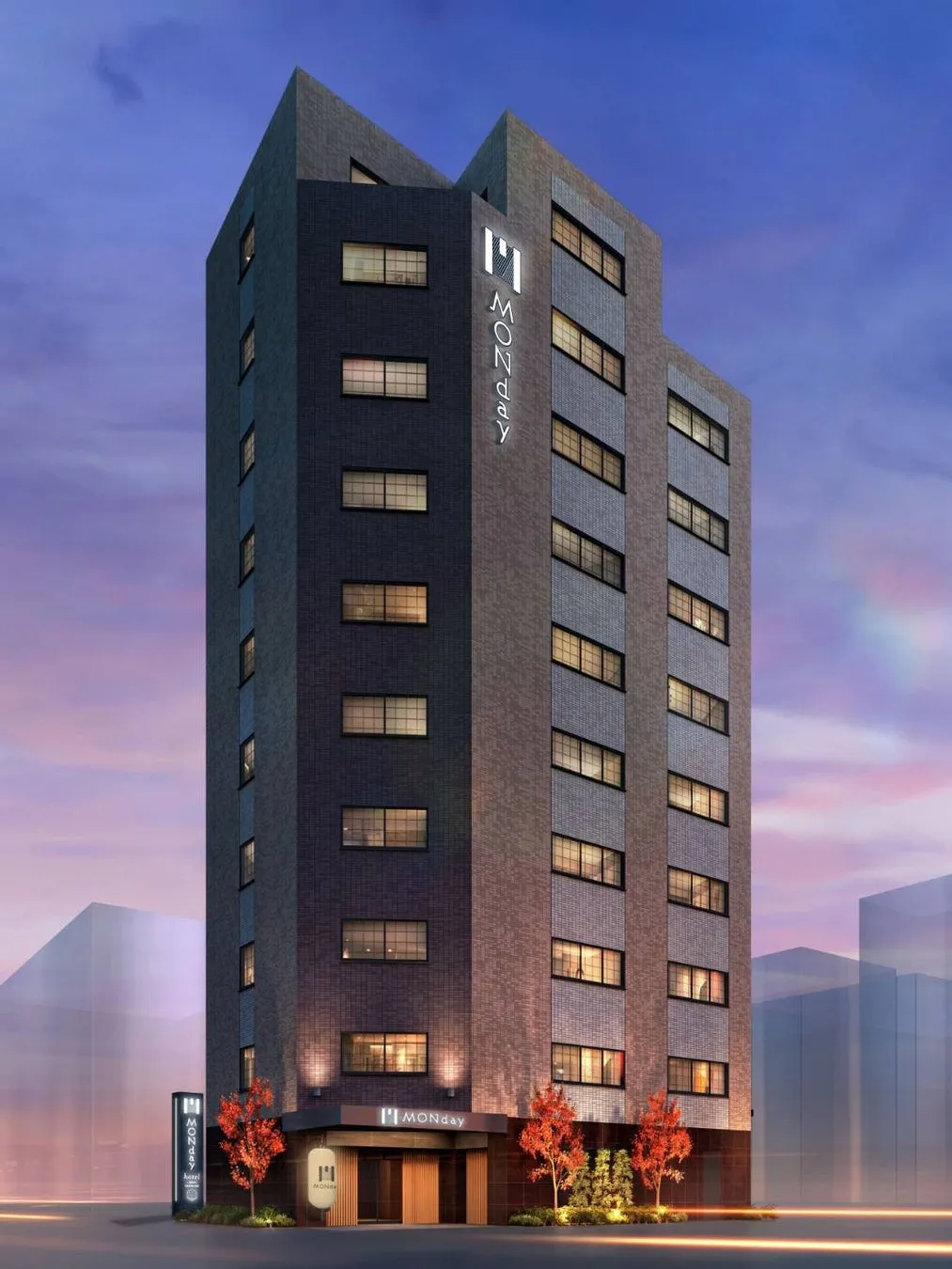 ホテルの洗練された外観