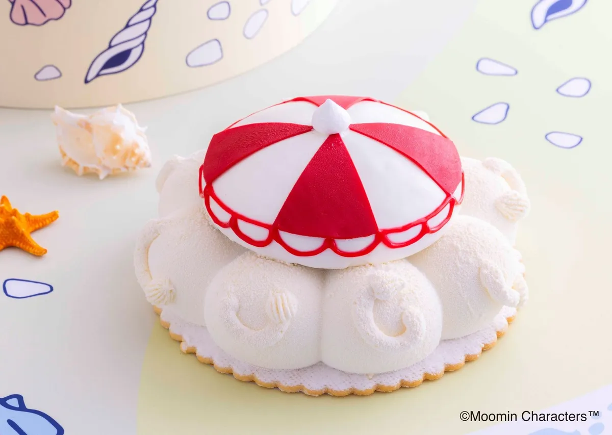 パラソルの下のムーミンたち