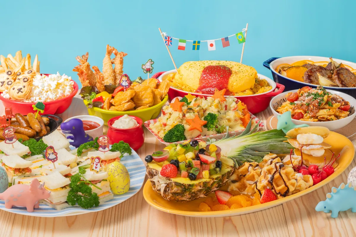 お子様が喜ぶメニューが並ぶキッズコーナー