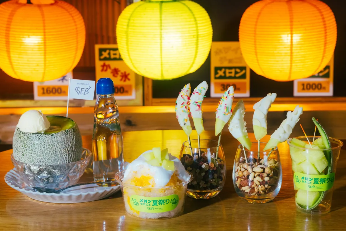 メロンを贅沢に使った限定スイーツ