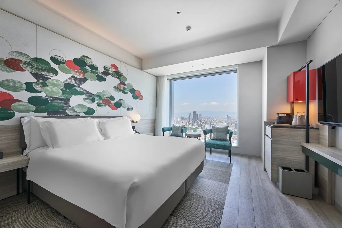 モダンな和の意匠が施されたクラブフロア客室