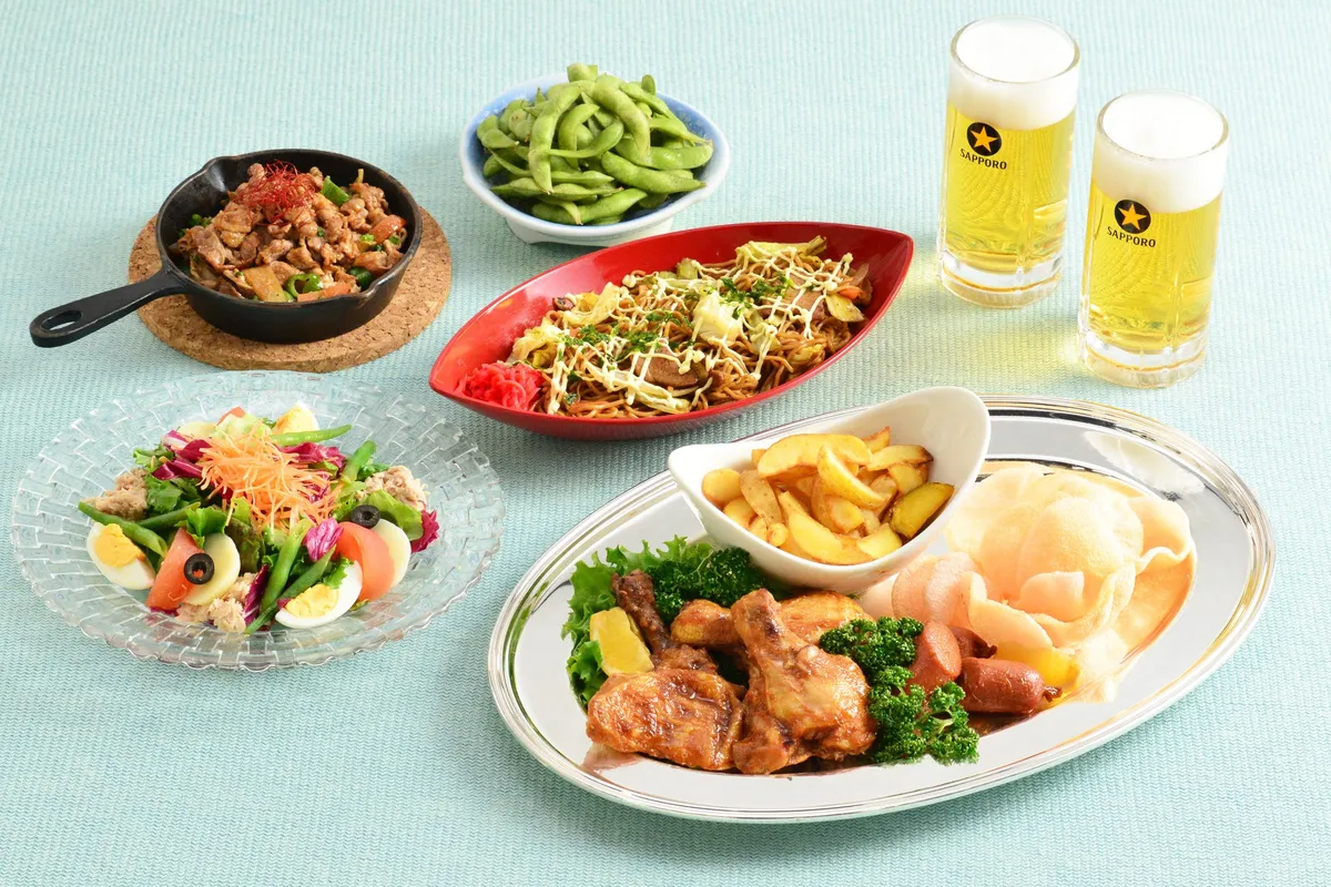 ボリューム満点の基本プラン料理イメージ