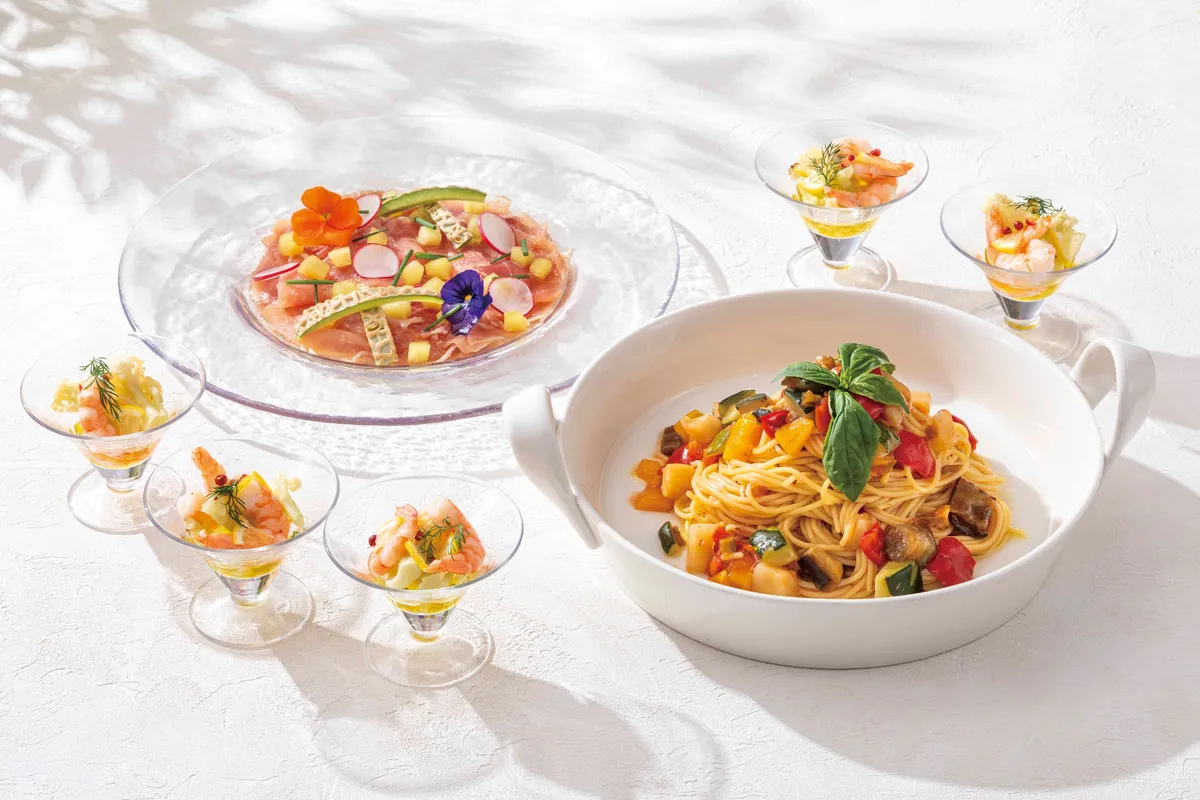 パスタやオードブルなどのセイボリー料理