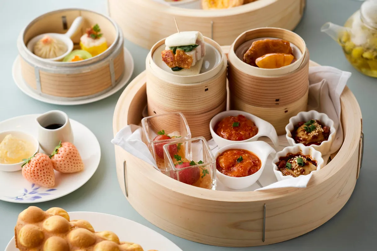 蒸籠に盛られた本格点心