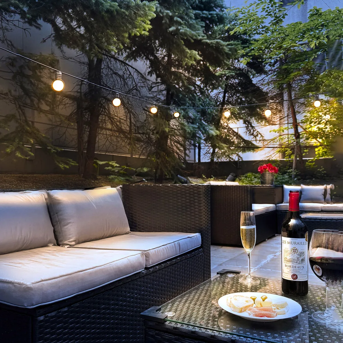 テラスで愉しむサステナブルなワインと軽食