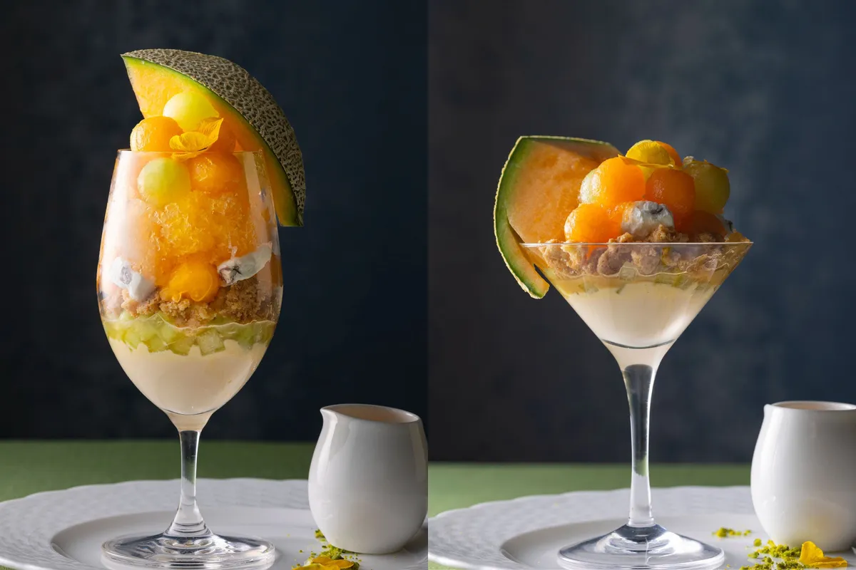 チーズと紹興酒キャラメルが調和する独創的なパフェ