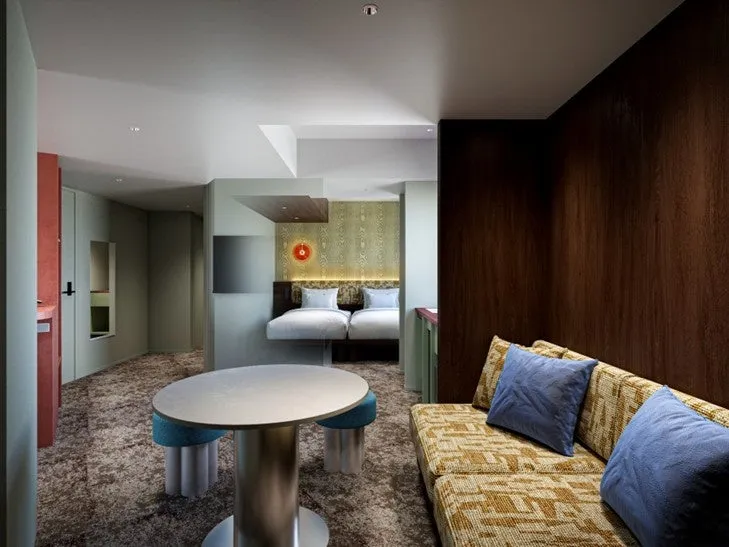 リビングとベッドスペースが分かれたグループ向け客室