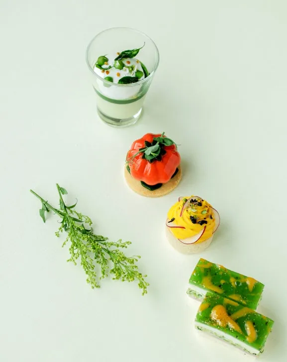 新緑を感じさせるセイボリーの数々