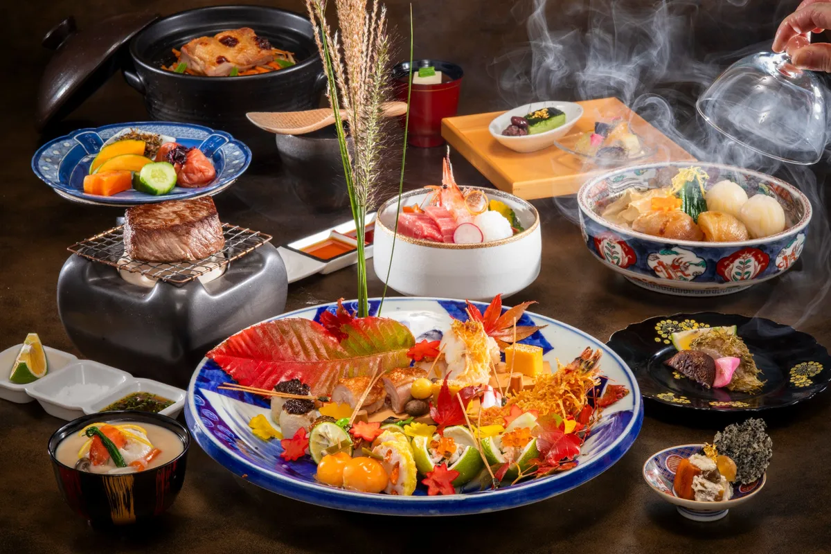 九州の旬の幸を美しく盛り付けた創作日本料理