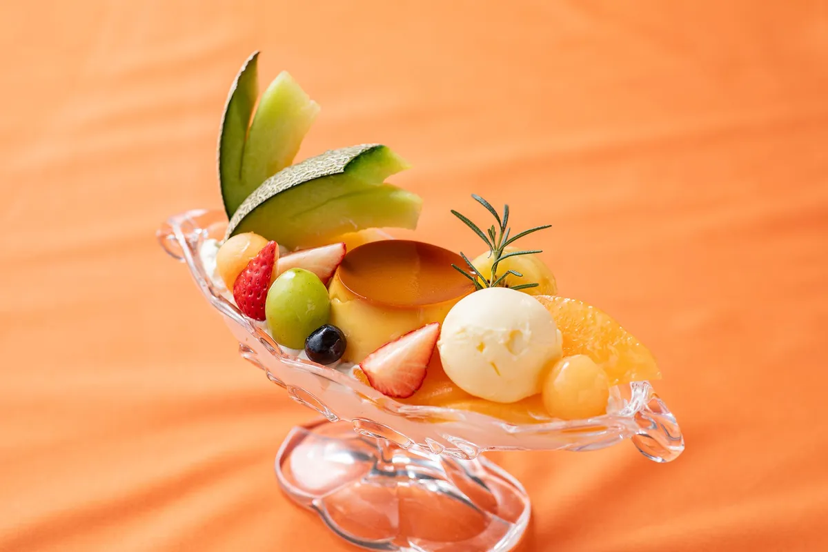 メロンのプリン ア・ラ・モード