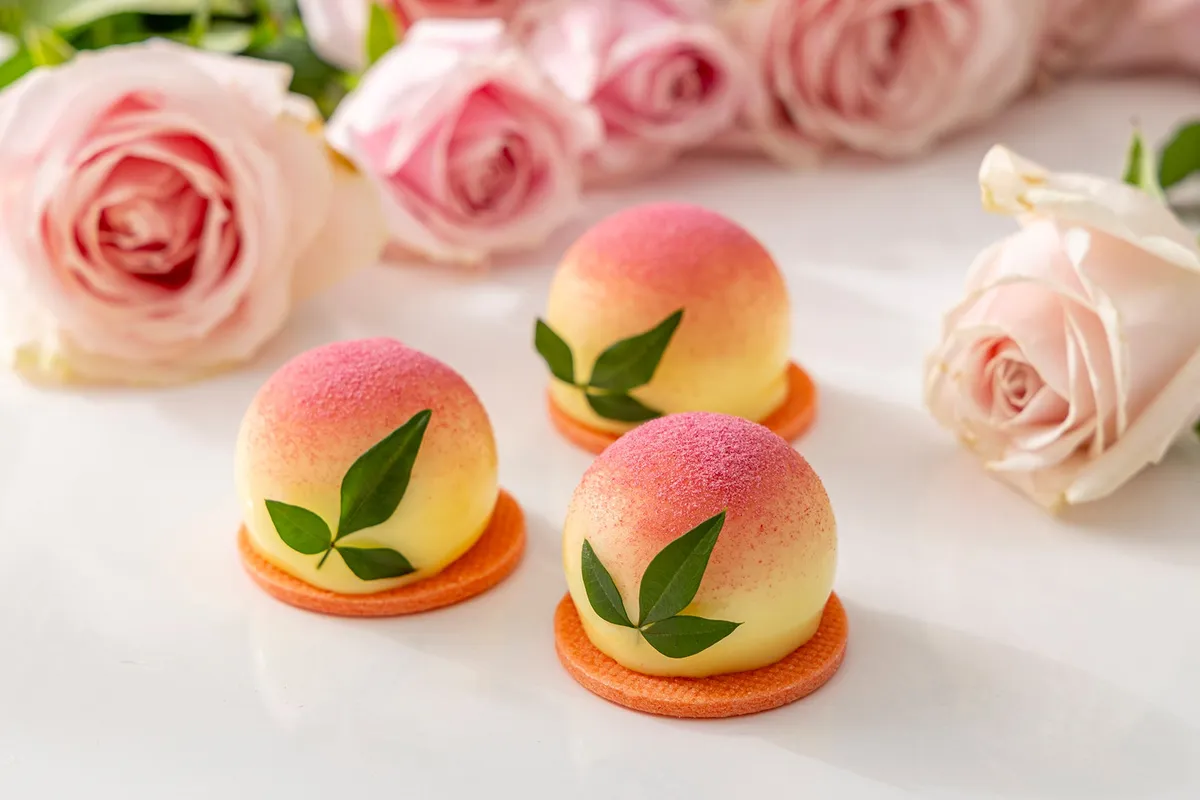桃のムースケーキ