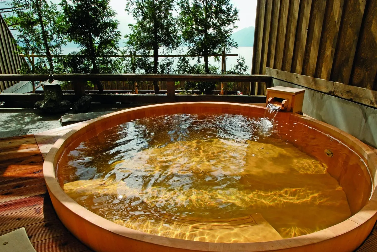 絶景を望む客室温泉