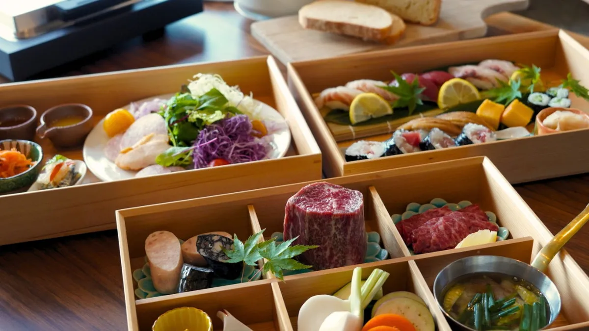 プライベート空間で味わう豪華な食事