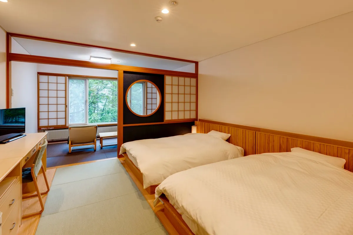 自然を感じる寛ぎの客室
