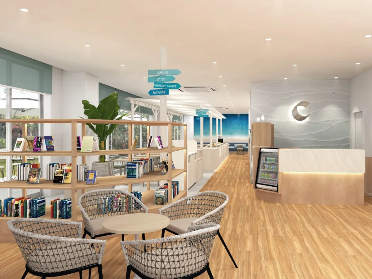 石垣島の書籍や工芸品が並ぶComfort Library Cafe