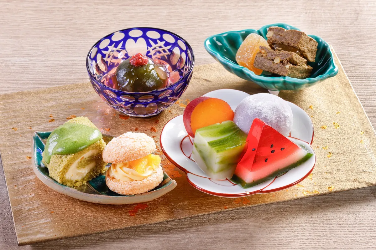 すいかモチーフのゼリーや大福