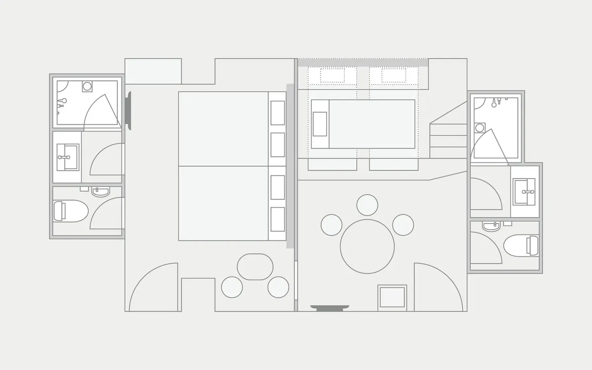 コネクティングルームのフロアマップ