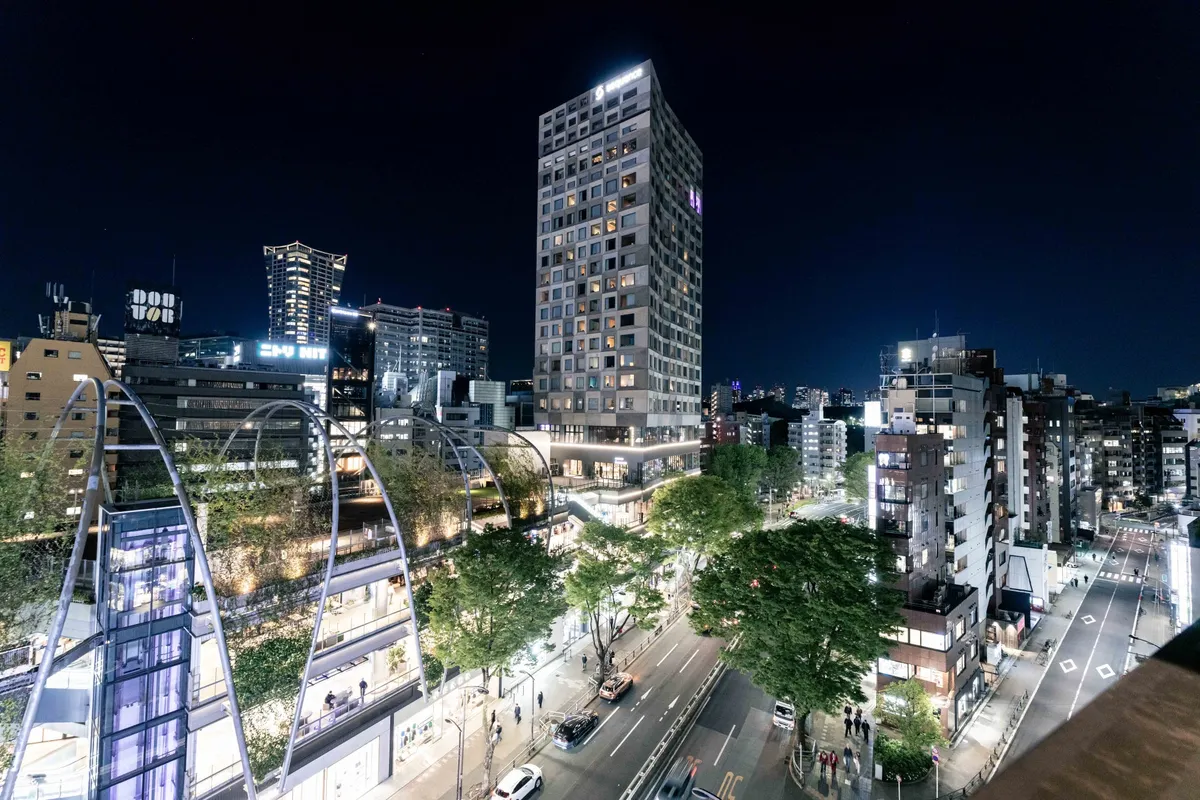 客室から望む渋谷の夜景